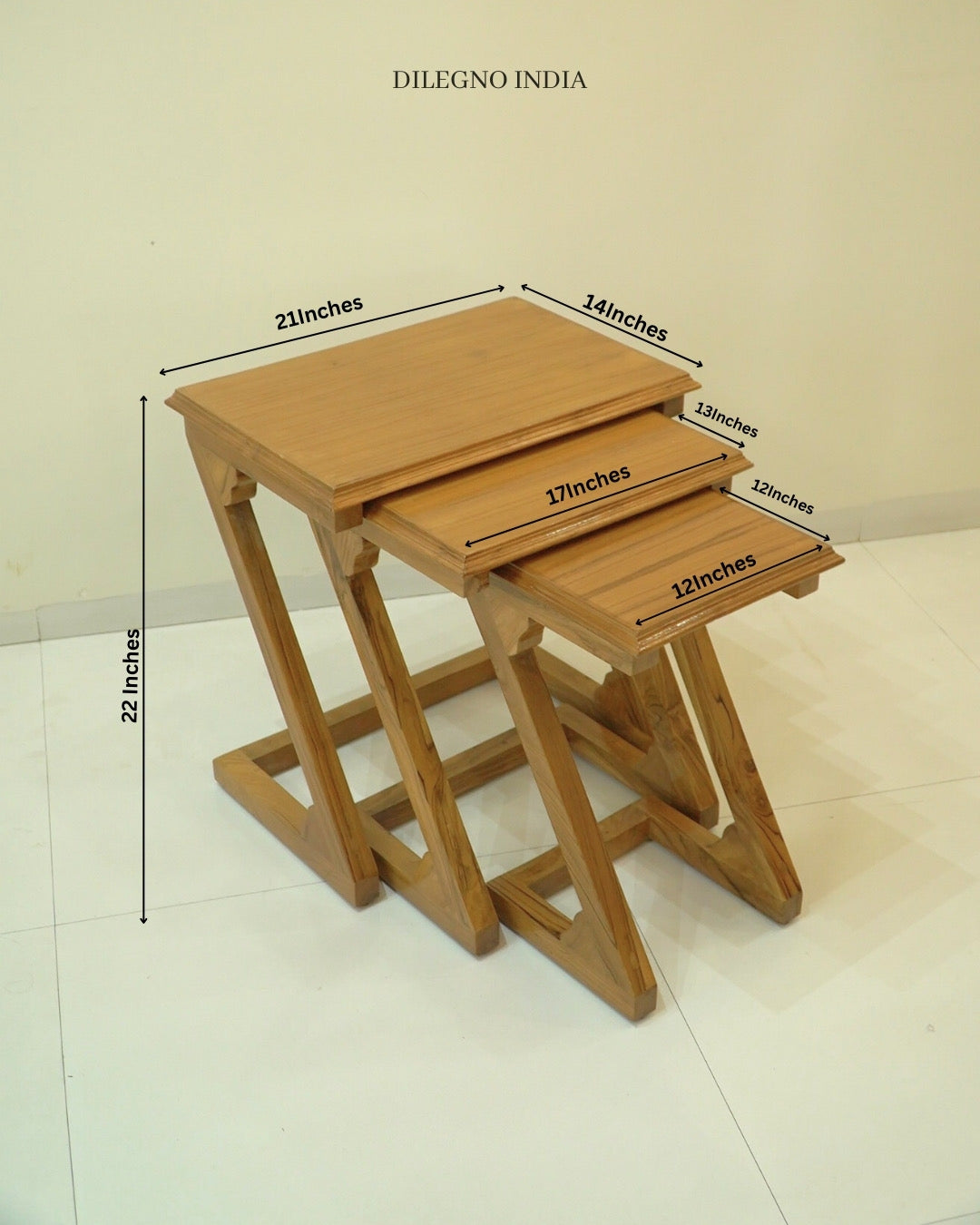 Wooden Nesting Table (set of 3 pc)