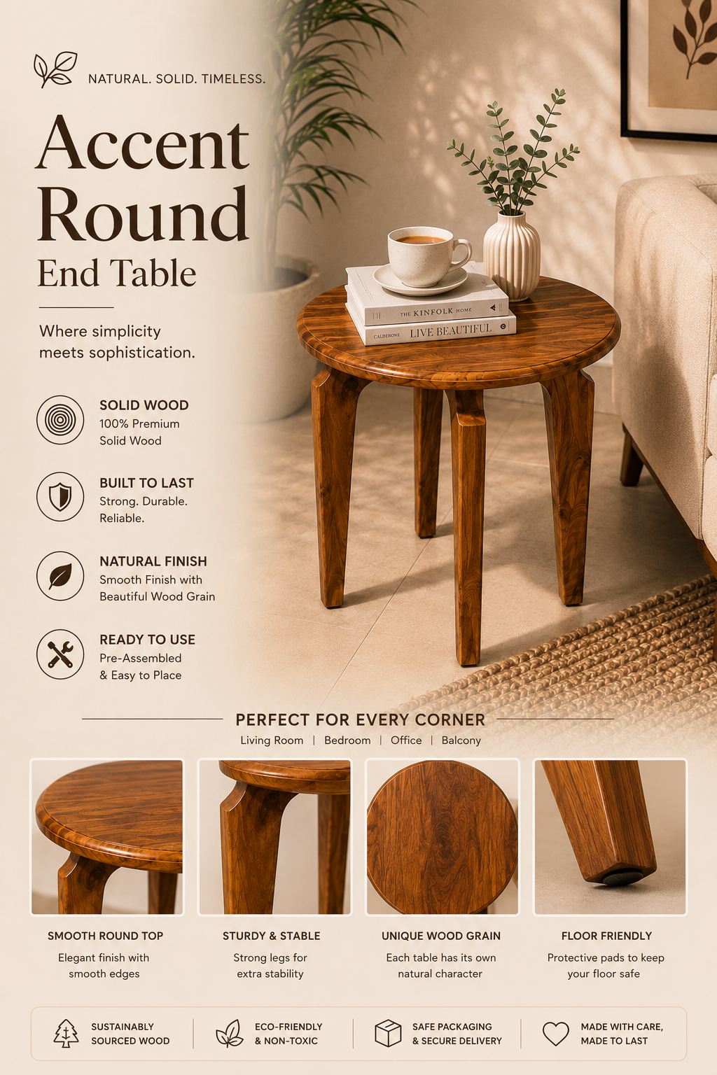 Accent Round End Table