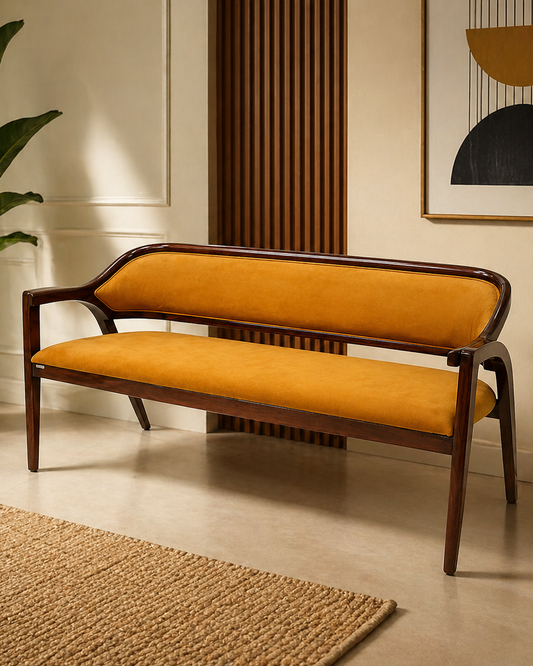 3 Seater Wooden Sofa