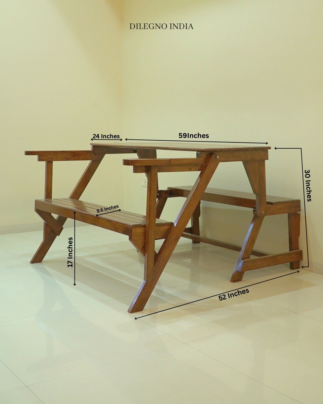 Bench cum Dining Table 6 seater