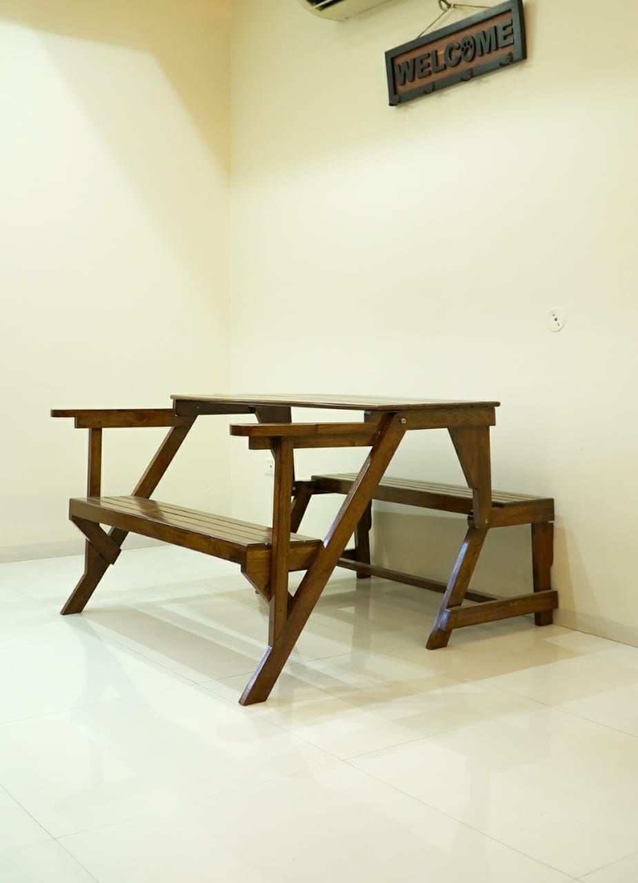 Bench Cum Dining Table 4 Seater