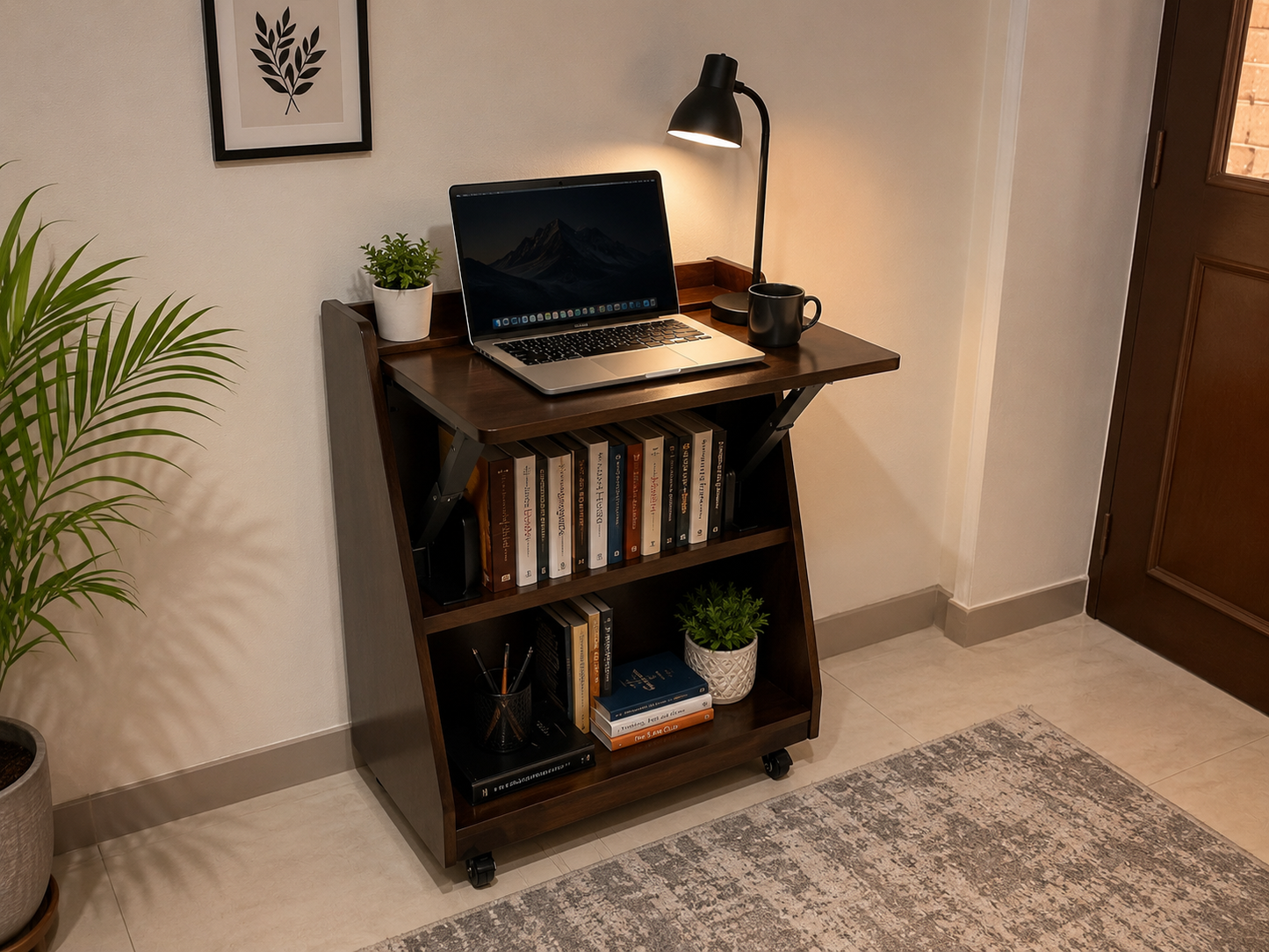 Foldable Study Table With Storage