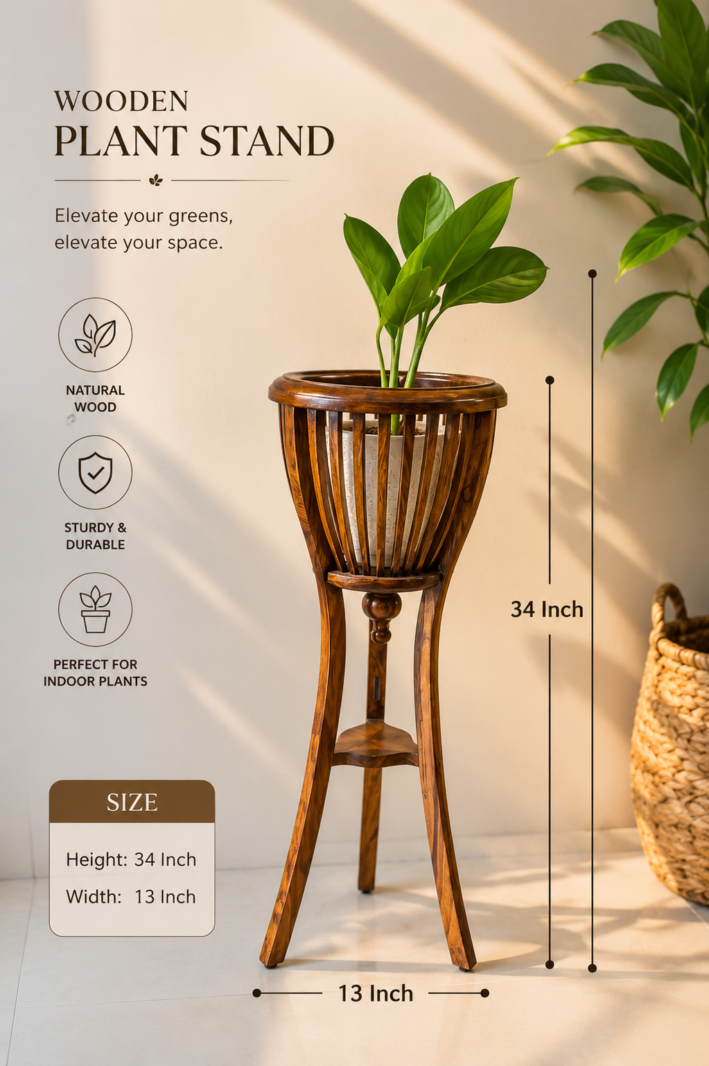 Wooden Planter Stand
