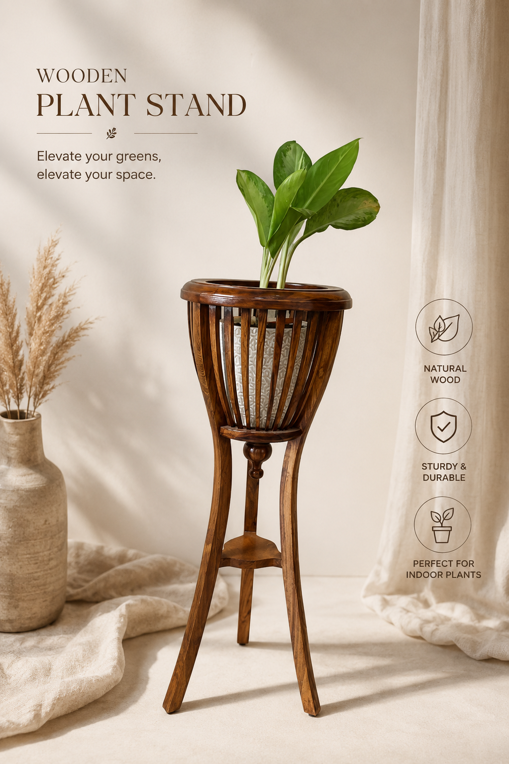 Wooden Planter Stand