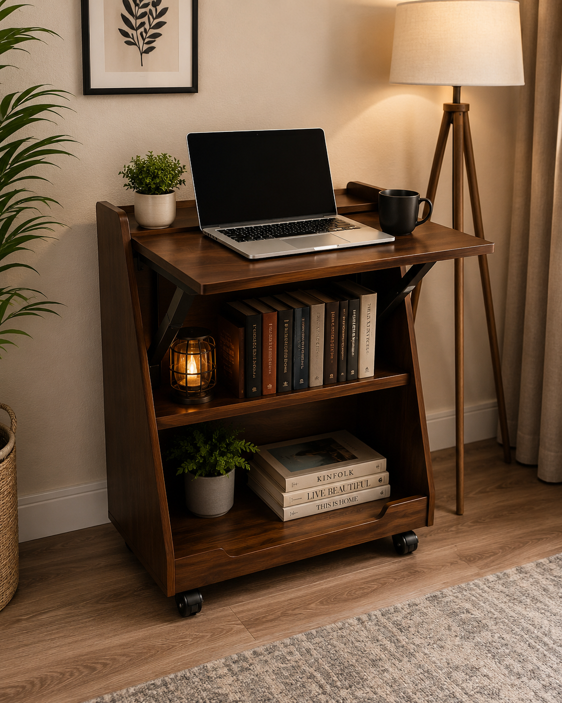 Foldable Study Table With Storage