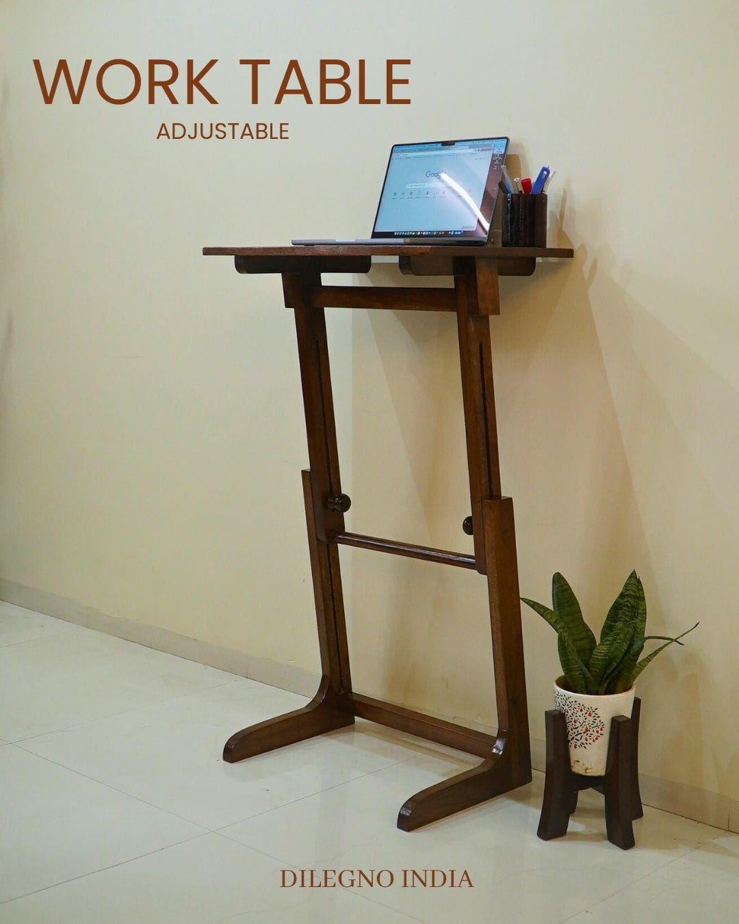 Study Table with Adjustable Height