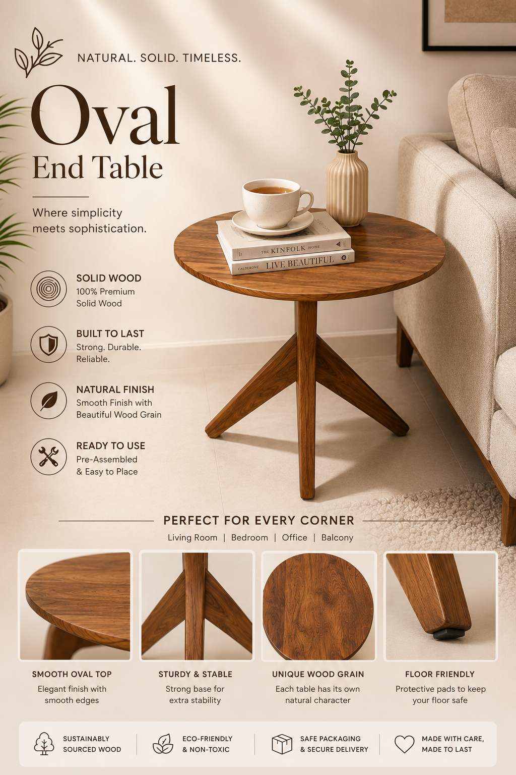 Accent Oval End Table