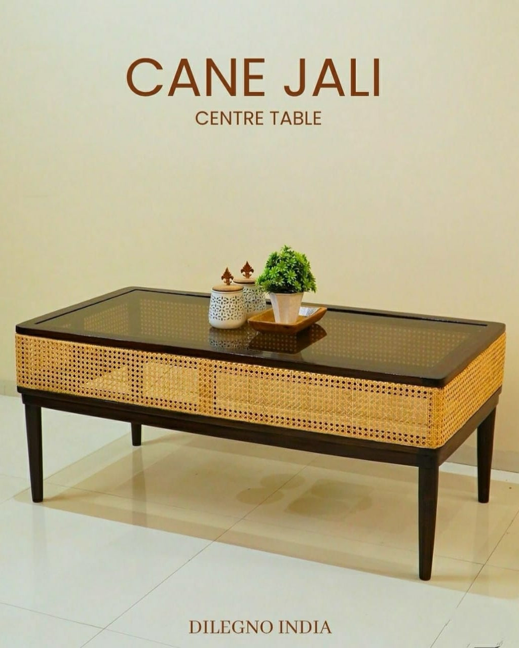 Cane Jali Centre Table