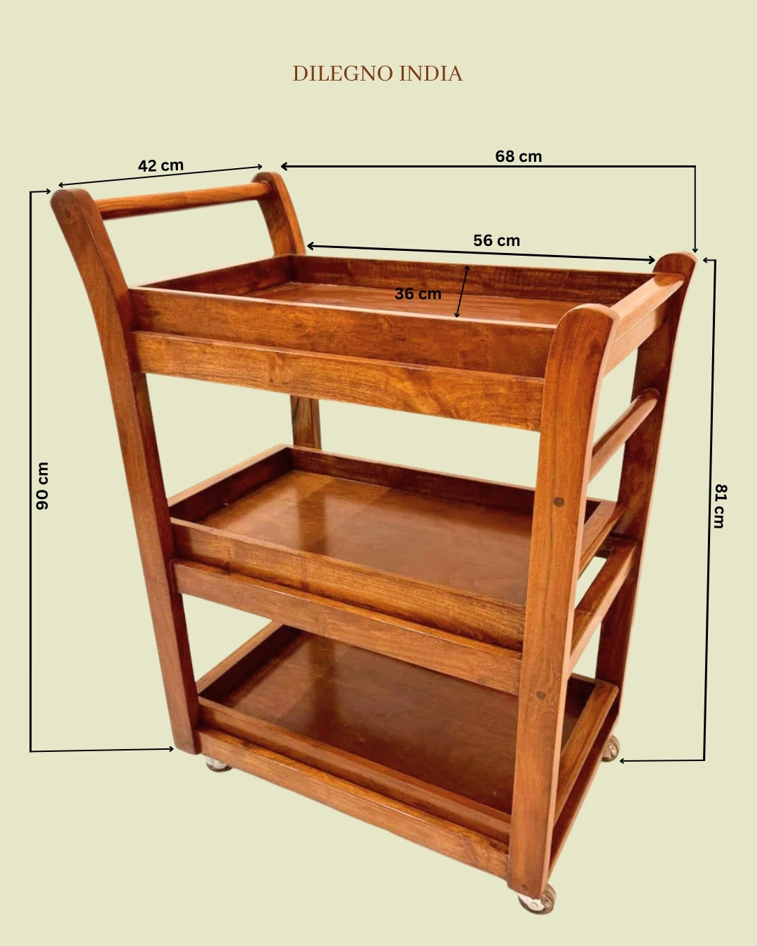 Serving Trolly With Handle