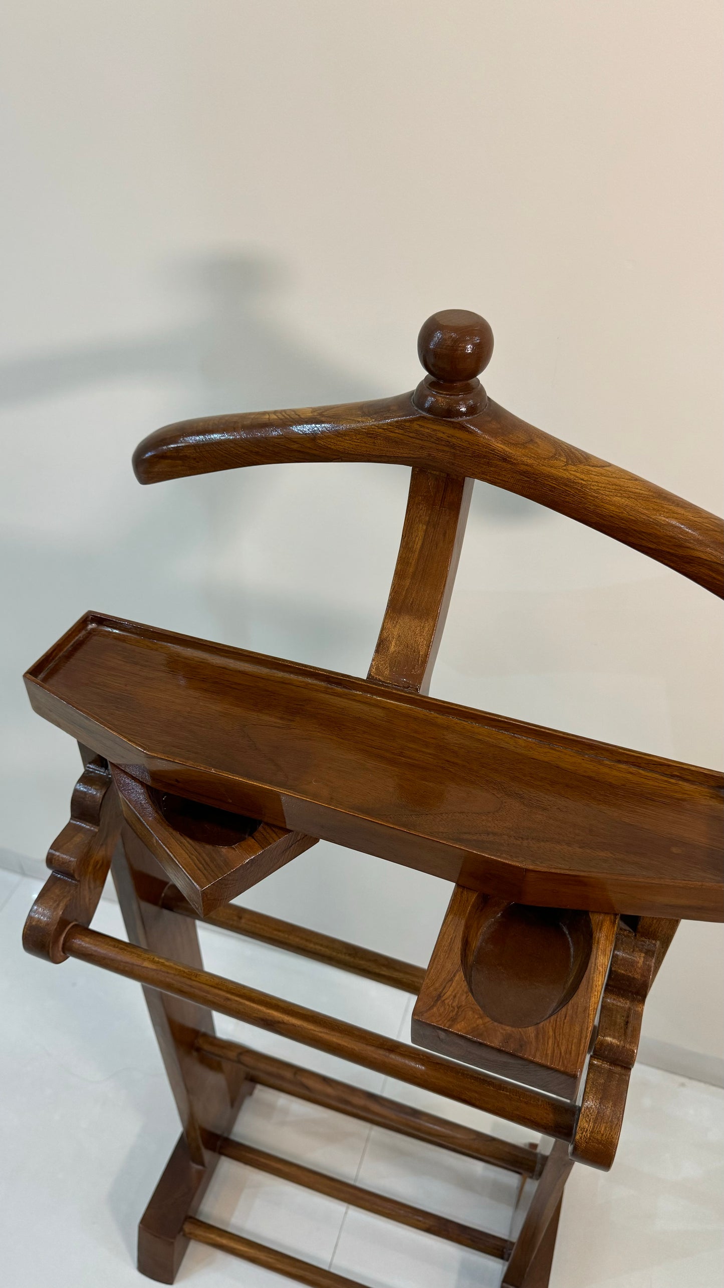 Wooden Coat Stand With Shoe Holder