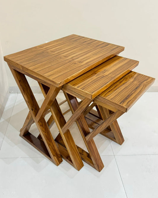 Wooden Nesting Table (Set of 3 Pcs)
